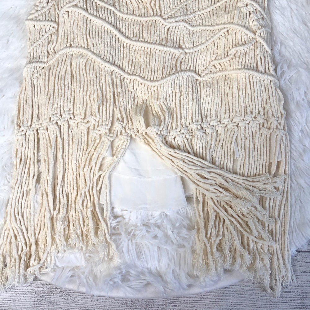 Surf Gypsy Crochet Macrame Fringe Tank Top Medium - Picture 11 of 12